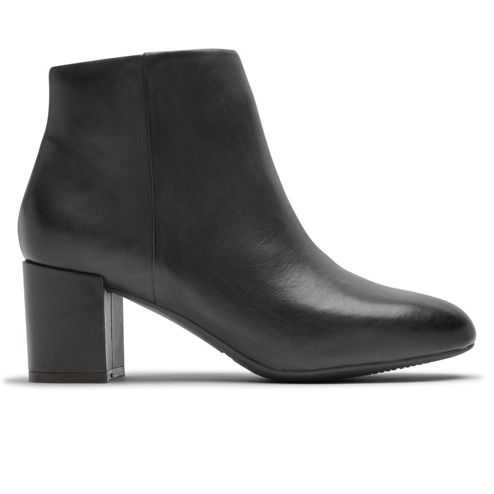 Rockport Total Motion Oaklee Plain - Womens Ankle Boots - Black - NZ (SLP-625184)